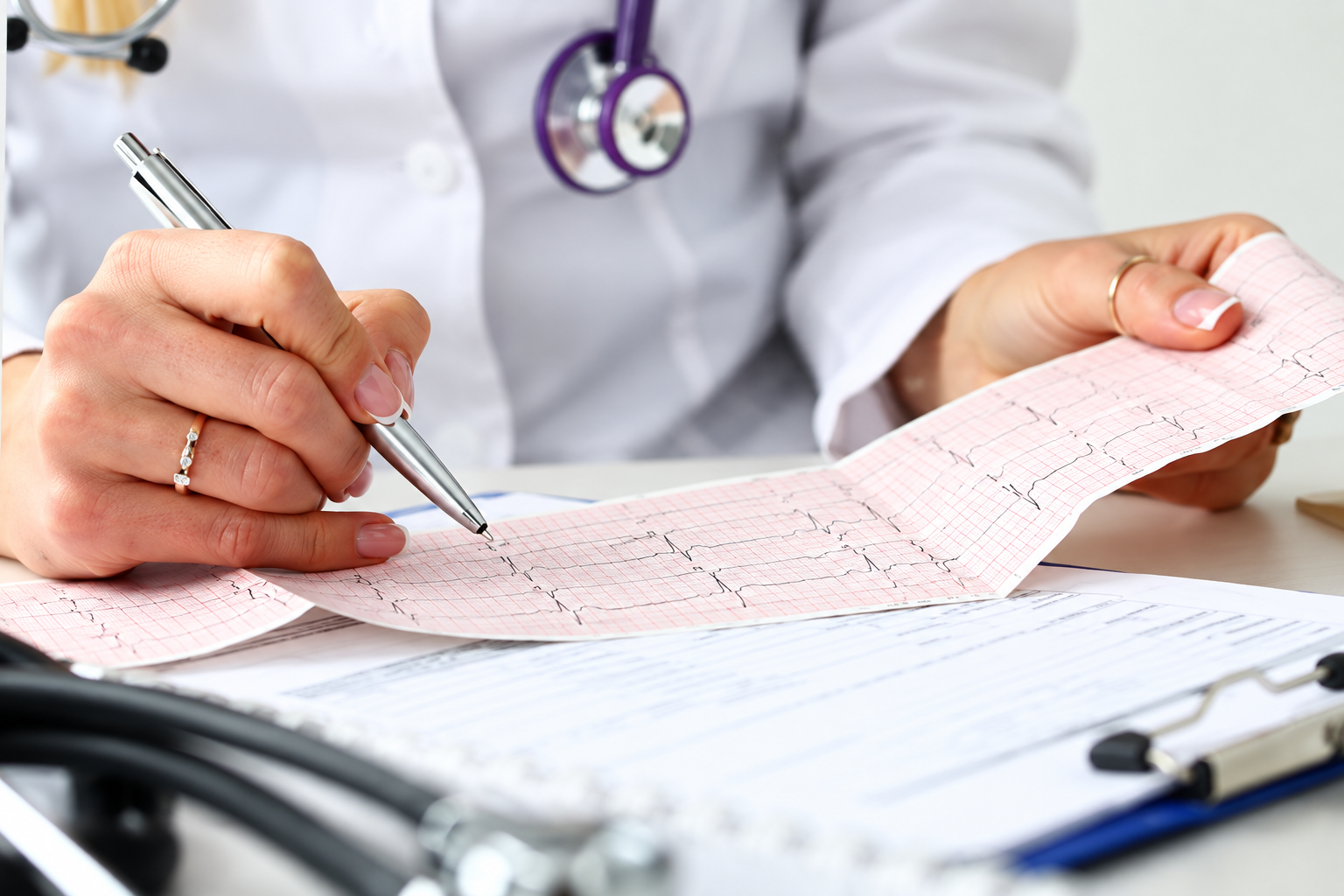 Realização de eletrocardiograma
